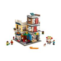 Lego miesto namelis, gyvūnų parduotuvė ir kavinė ONE SIZE įvairiaspalvis