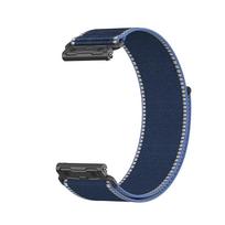 Nylon Braid Strap for Garmin Venu X1 Outdoor Sports Strap Adjustable Strap Metal Connector for Garmin Venu X1 24mm Watch Band For Garmin Venu X1 mėlyna