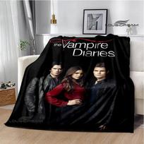 The Vampire Diaries Damon salvatore Blanket Flange Warm blanket Home travel blanket bed linings blankets for beds birthday gift Size: 75*100cm, Weight: 230 GSM gray