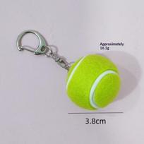 Tennis Ball Keychains Sports Themed Vibrant Colors Metal Clasp Cute Charm for Backpack Key Gifts for Tennis Players žalia