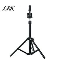 Mannequin Head Tripod Stand Aluminum Alloy Wig Tripod, Adjustable Stand, Reinforced for Cosmetology, Hairdressing Training Display 80 cm black