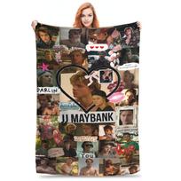 Rudy Pankow JJ Maybank Blanket Ultra-Soft Relax Gift Throw Blanket Bedding Throws Size: 75*100cm, Weight: 230 GSM black