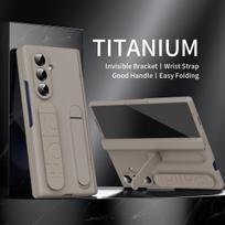 For Samsung Galaxy Z Fold 8 7 6 5 4 Original Phone Case Hinge Protective Cover With Stand Glass Film Z Fold8 Silicone Grip Case Galaxy Z Fold3