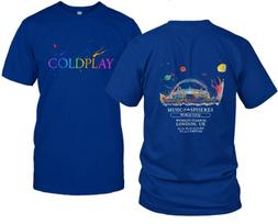 Coldplay Wembley Stadium London, UK 2025 T Shirt Full Size S-5XL Unisex T-Shirt L blue