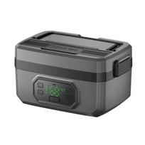 Rechargeable 1.6L electric lunch box, portable automatic food heater with Type-C cable, suitable for home and car use gray