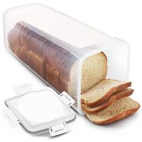 Sandarus skrudintos duonos laikymo dėžutė su sandariu dangteliu, kepalo konteineris, sumuštinių duonos laikiklis virtuvei white with drawer beige