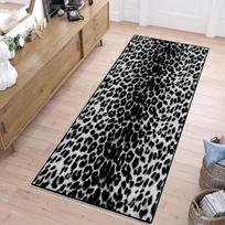 Modernus leopardo rašto takelis Kilimas Minkštas neslystantis koridoriaus grindų kilimėlis virtuvei, vonios kambariui, miegamajam, prieškambariui, namų dekoravimui 40X120CM black