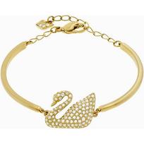 Swarovski Gold Plated Bangle Bracelet Crystal Swan Elegant 5083133 balta