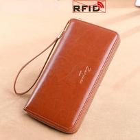 Women's RFID Anti-Theft Long Wallet - Clutch Purse, Coin Pouch & Card Holder 19.5 * 11 * 3cm ruda
