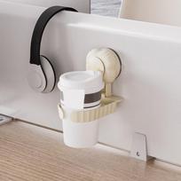Suction Cup Cup Holder Portable Anti-Tip Bedroom Cup Fixing Clip Multifunctional Milk Tea Coffee Cup Holders smėlis
