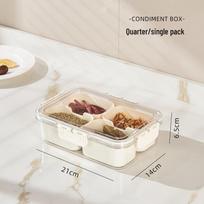 Multi-Grid Spice Storage Box: Airtight Food-Grade Containers for Star Anise, Sichuan Peppercorn, and More.