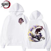 Anime Demon Slayer Kokushibo Spausdinimo Baltas Džemperis Oversize Gatvės Stiliaus Palaidinė Vyrams Moterims Ilgomis Rankovėmis Laisvas Rudens Viršus S white