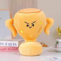 Creative Victory Trophy Pillow Plush Toy Fun School Company Awards Fun Doll European Cup Doll 10cm orange
