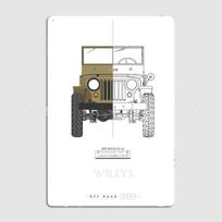 Jeep Willys MB Vintažinis Off Road Klasikinis Transporto Priemonė Metalinis Skardinis Ženklas Sunkvežimis Vidaus ir Lauko Namų Baro Kavos Virtuvės Sienų Dekoracija 20x30cm（7.8x11.8inch） gray
