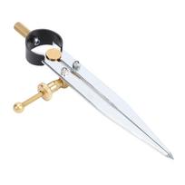 6 Inch Wing Divider Adjustable Lockable Spring Wing Divider Calipers Leather Compass for Woodworking Metalworking white