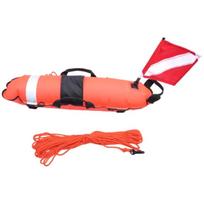 Diver Down Safety Surfaces Marker With Flag And Rope Scubas Diving Surfaces Marker Signal Float Spearfishing Float raudona