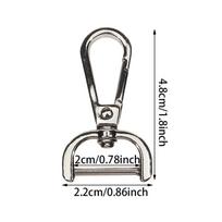 1pc Swivel Lobster Leather Bag Handbag Purse Shoulder Strap Belt Clasp Clip Trigger Buckle Key Ring Dog Chain Collar Snap Hook black