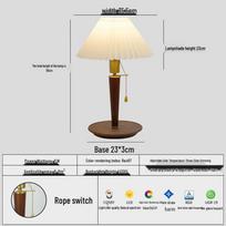 OEING Pleated Bedside Desk Lamp beige