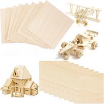 5 Pieces Balsa Wood Sheets Wood Plywood Hobby Wood Board for DIY Crafts Wooden Model (200 x 200 x 3 mm)