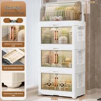 Kitchen Dish Drying Rack with Dustproof Lid beige