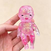 Toys Soft Adorable Boy Shaped Glitter Squeeze Creatively Squishy Personality Shiny Toy Stress Anxiety Relief Slow Rising Toy pink