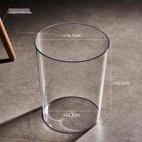 Transparent Luxury Trash Can: Stylish Open-Top Basket for Home and Living Room