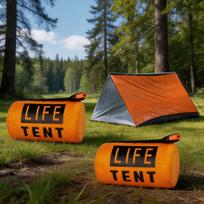 2Pcs Waterproof Thermal Emergency Survival Tent Fit For Camping Hiking Wilderness Adventure Premium Grade Auto Interior Accessory orange