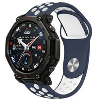 20mm 22mm Silicone Strap for Amazfit T-Rex3 Pro 48mm 44mm Helio Balance 2 1 Wristband Bracelet Amazfit Active 2 Bip 6 5 GTR 4 3 Strap width 20mm raudona juoda spalva