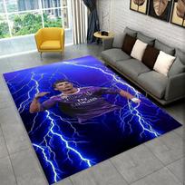 Football Star Goat R-Ronaldo CR7 Non-Slip Area Rug for Living Room,Bedroom,Playroom,Carpet Floor Mat Home Decor Rug Kids Room 40x60cm blue