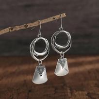 Light Flower Earrings, And High-end Light Flower Earrings Petal Earrings One Size black