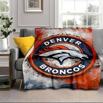 Denver Broncos Logo Portable Blanket/Soft Blanket Bedding Blanket Suitable for Travel Camping Living Rooms Offices Sofas Fan Gifts 75x90cm