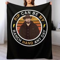 Rip can be my ranch hand any day. Rip Wheeler. Yellowstone. Essential Throw Blanket Men's Soft Warm Throw Blanket for Couch Size: 75*100cm, Weight: 230 GSM