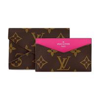 Louis Vuitton Kirigami Card Holder Pondichery Pink/Brown Monogram Canvas Women Wallets M12793 Gift Set(Basic Set+Box+Shopping Bag)