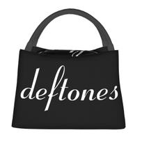 Metal Punk Rock Deftones Insulated Lunch Bag for Women Children Portable Food Boxes Thermal Lunch Box Tote One Size black