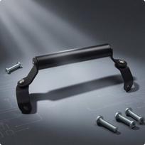 Motorcycle Windshield Mount Bar Matte Dark Phone Carbon Steel Navigation Holder gray