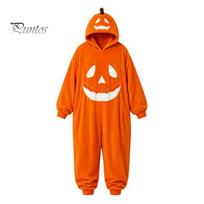 Gift for Pumpkin Lovers Halloween Onesie Pajamas Adults, Plush One Piece Holiday Hooded Fleece Costume, Oversized Loose Loungewear Apparel S oranžinė