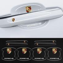 Automobilio durų rankenėlės lipdukas Skaidri apsauginė juostelė nuo įbrėžimų Porsche 911 928 Cayenne Panamera Macan Boxster Carrera-GT sedn90 gray
