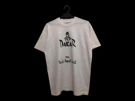 Vintage 90s 1993/1994 PARIS-DAKAR-PARIS rally racing championship promo tee rare graphical big logo map design single stitch usa made ftol 100 gray