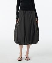 Musinsa Standartinė Moteriška Moteriška Pūsta Juosta Ilgas Sijonas [Gunmetal] Gunmetal/Xs black
