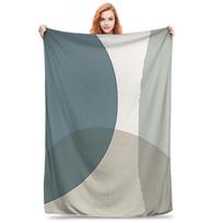Mid Century Minimali Blanket Portable Fleece Sofa Throw Blanket for Couch Bedding Office Throws Bedspread Quilt 75x100cm (30x40inch) gray