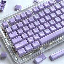135Keys Crystal Purple Keycap Jelly Pc Oem 2.25/2.75U Space Bar Iso Layout Alice For Aula F75/F99/F75Pro Translucent Keycap violetinė