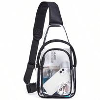 PVC transparent travel handbag waterproof storage shoulder bag 18.5*9*27cm juoda