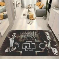 Vintage Rammstein Band Poster Print Area Rug Rock Music Fan Non‑Slip Rectangular Floor Mat Home Decor For Living Bedroom 40x60cm( 15x23in ) white