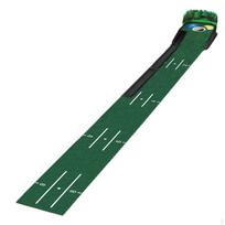Golf Putting Mat with Ball Return Realistic for Game Room, Golfers black