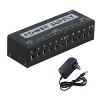 Gitaros pedalų maitinimo šaltiniai 10 izoliuotų išėjimų 9V 12V 18V efektų pedalams su apsauga nuo trumpojo jungimo gray