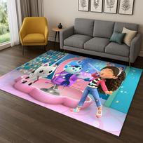 Mielas Gabby namelis Animacinis mergaitės kilimas kilimėlis miegamojo svetainės sofos prieangio namų dekorui, vaikiškos žaidimų zonos kilimėlis neslystantis dovana 40x60cm