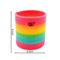 Color Magic Bounce Toys Board Games For Children Anti-Stress Magic Ring Spring Rainbow Board Game Kids Creative Funny Gifts 9cm red