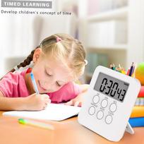 Digital Timer Clock, Magnetic Countdown Stopwatch with LCD Screen, Silent Mode, for Cooking, Lrning, Sports,  , Classroom, Library beige