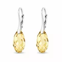 Diamond Sky Jewelry Sidabriniai auskarai „Enchanté (Golden Shadow)“ su Swarovski® kristalais