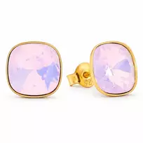 Diamond Sky Jewelry Sidabriniai auskarai „Glare (Rose Vanduo Opal)“ su Swarovski® kristalais